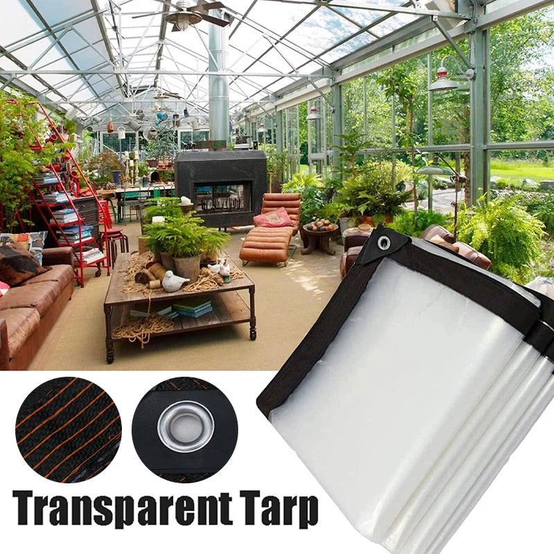 Tarp Clear Weather-Resistant Tear-Resistant