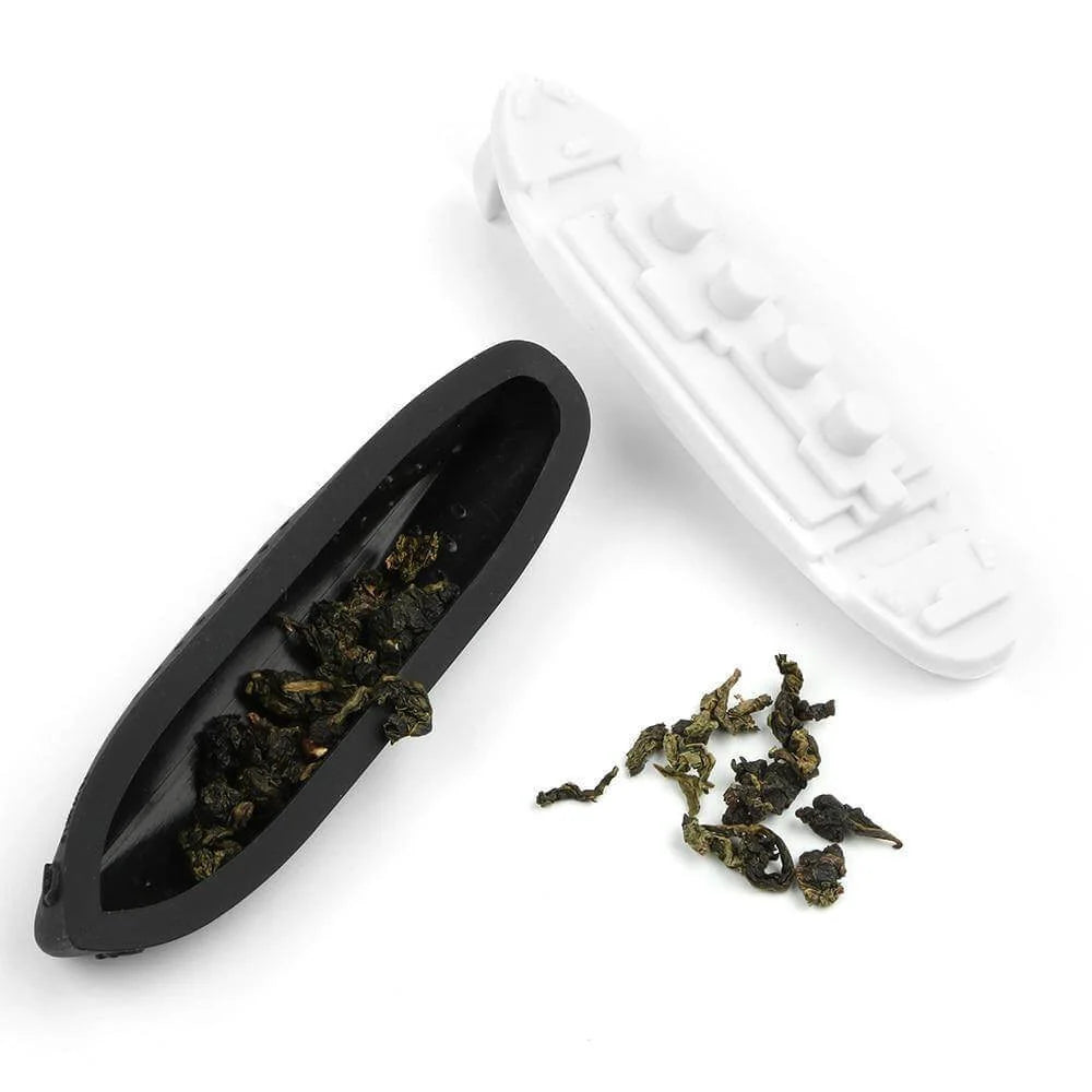 Tea Infuser Food-Grade Silicone Ship-Shaped Easy to Clean