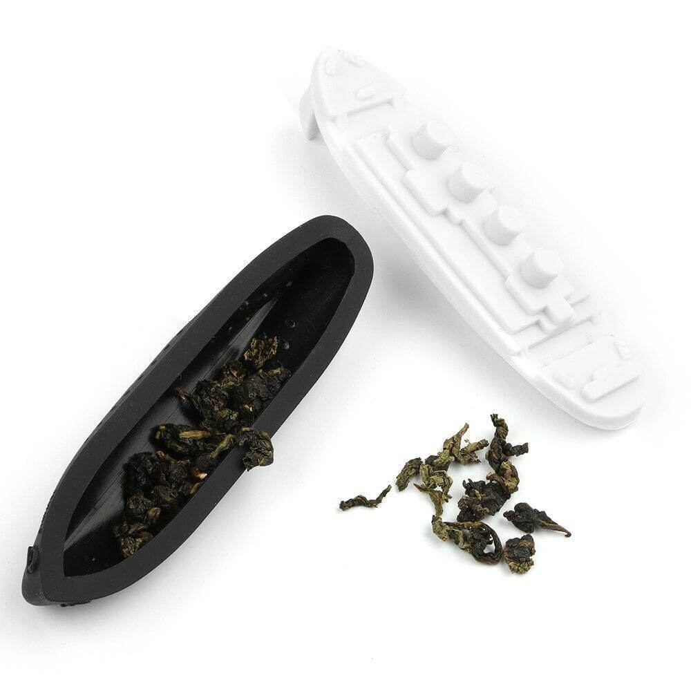 Tea Infuser Food-Grade Silicone Ship-Shaped Easy to Clean