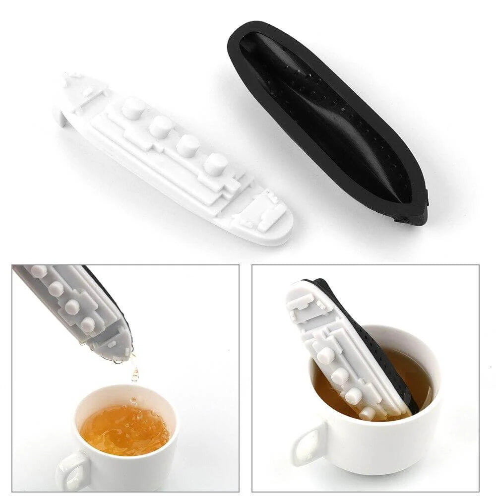 Tea Infuser Food-Grade Silicone Ship-Shaped Easy to Clean