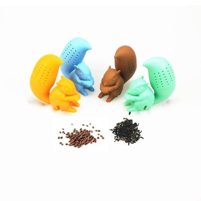 Tea Infuser Silicone Squirrel Shape for Loose Tea Leaves