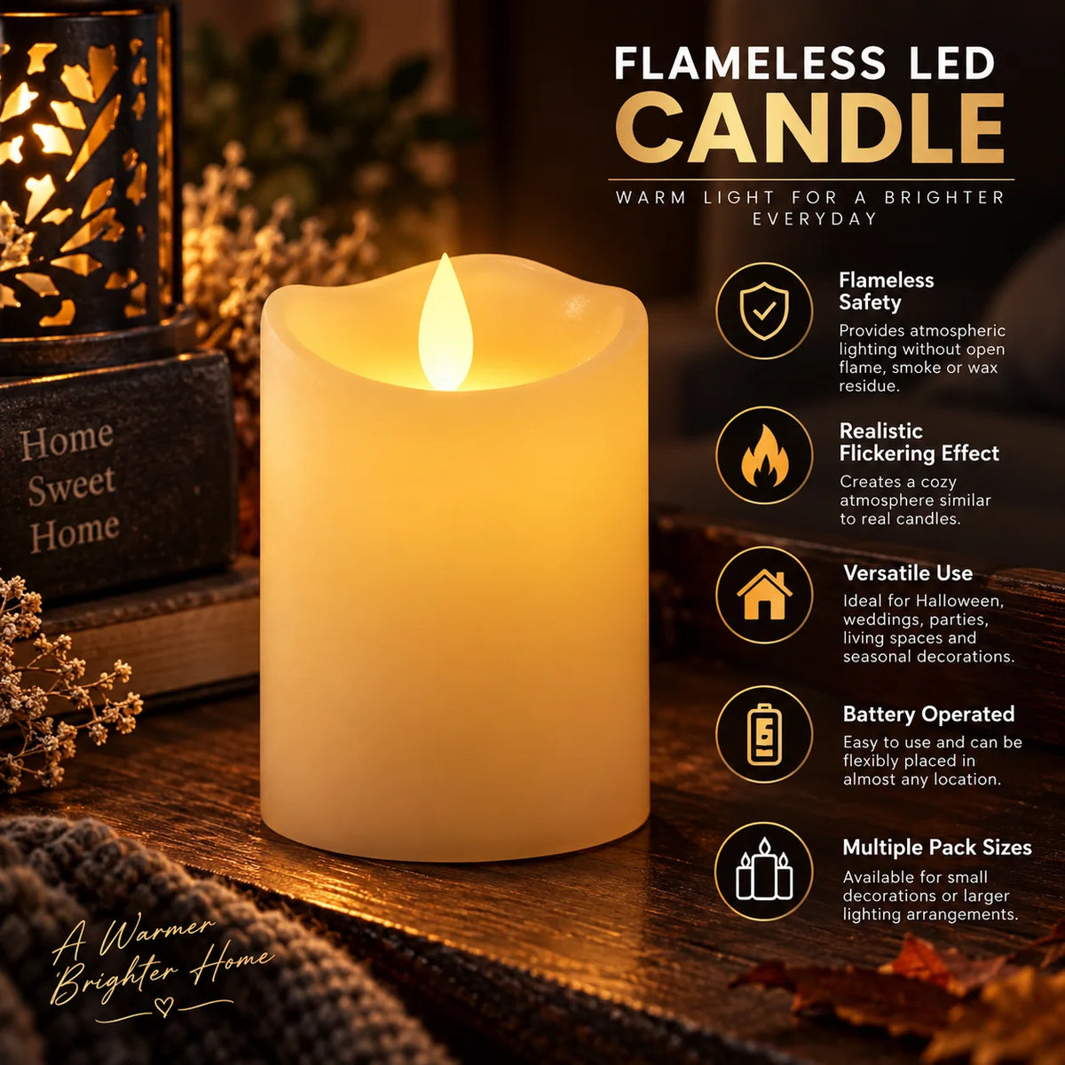 Tealight Candles Flameless LED Battery Operated 12 Pack