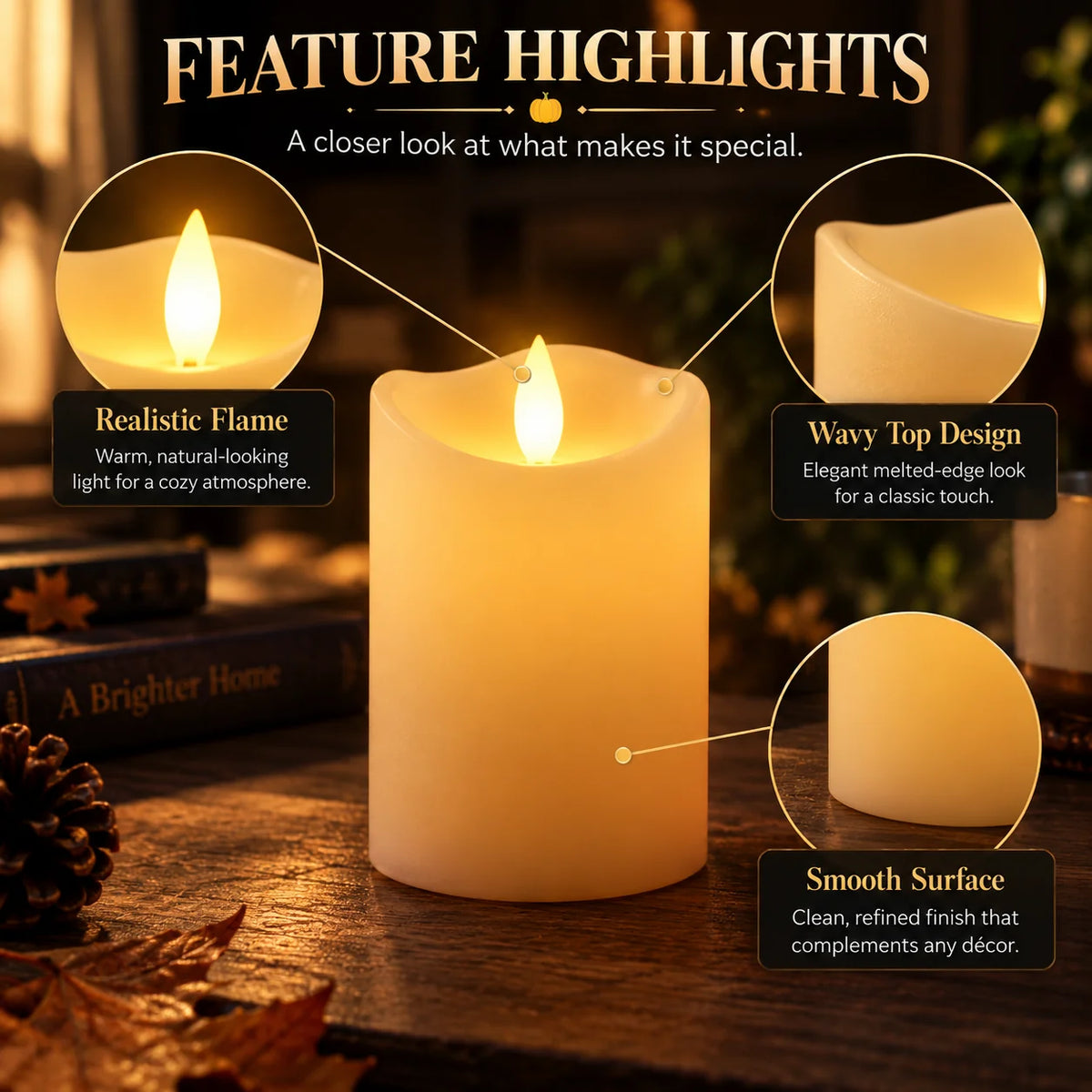 Tealight Candles Flameless LED Battery Operated 12 Pack