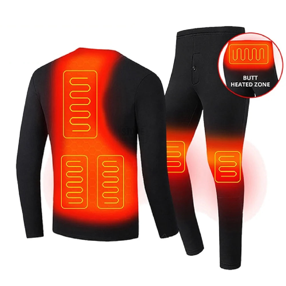 Thermal Underwear Set Heated 3 Heat Settings