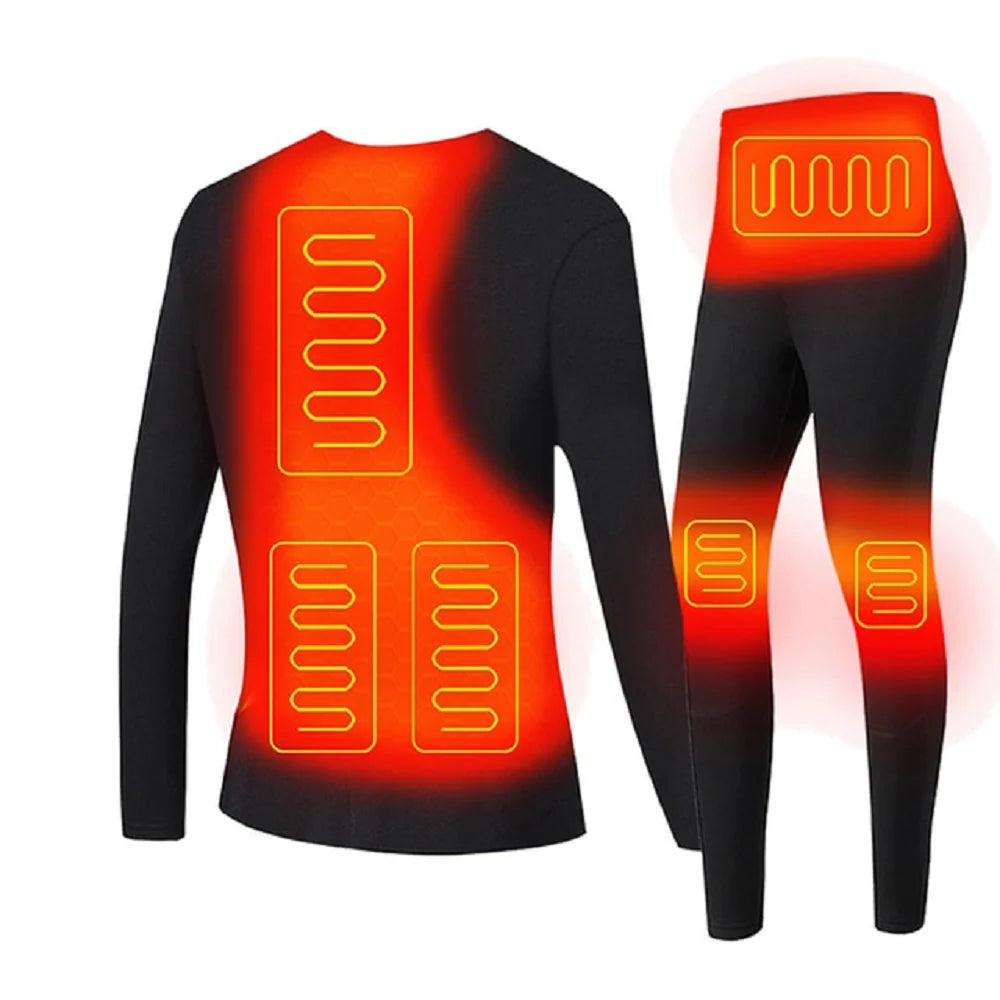 Thermal Underwear Set Heated 3 Heat Settings