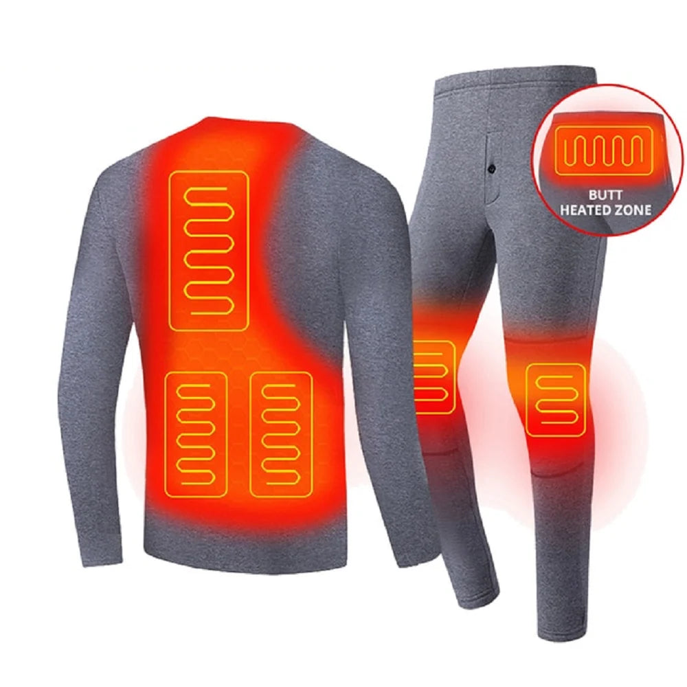 Thermal Underwear Set Heated 3 Heat Settings