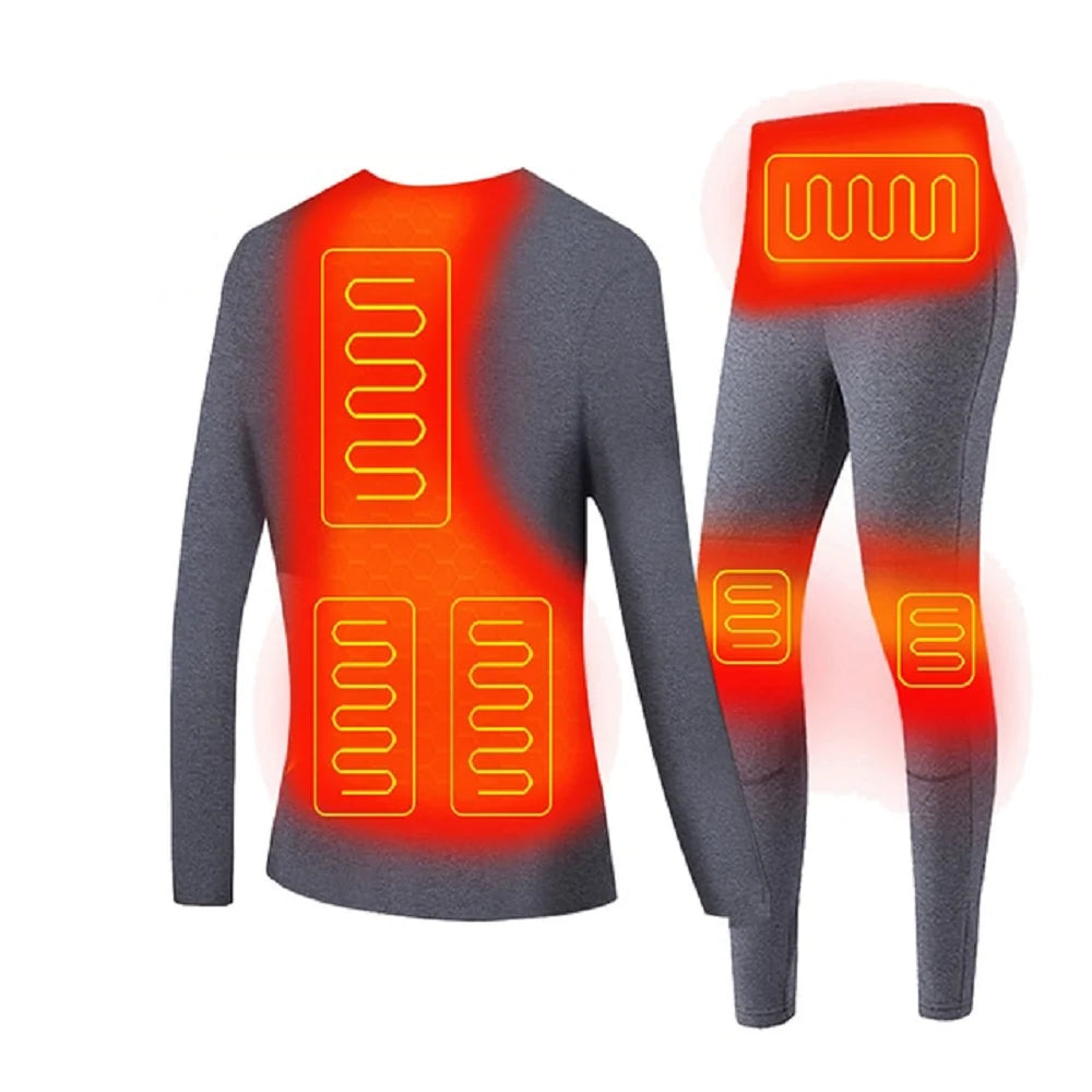 Thermal Underwear Set Heated 3 Heat Settings
