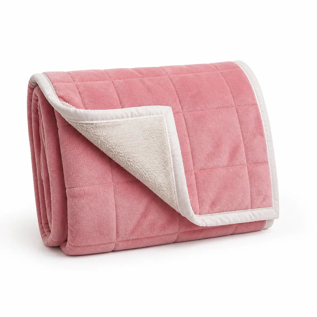 Thick Multi-Layered Coral Fleece And Flannel Blanket
