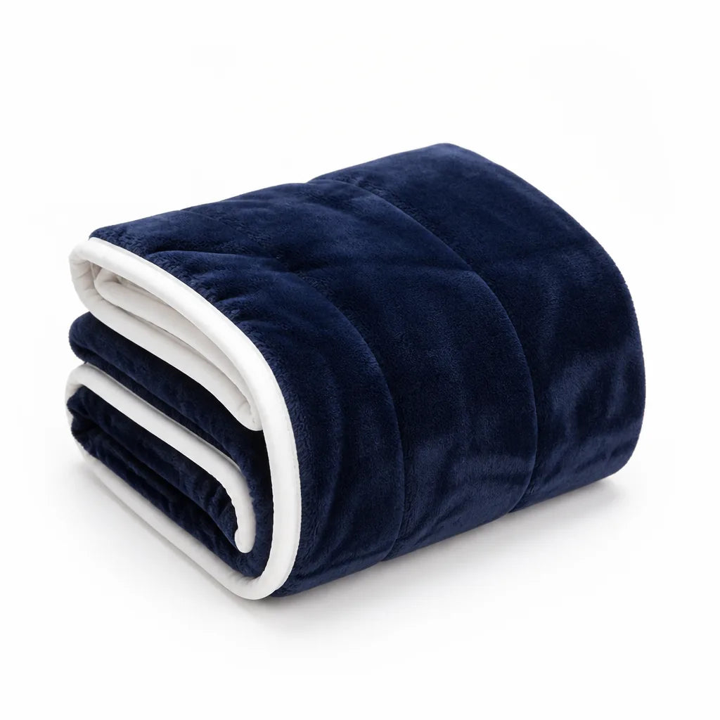 Thick Multi-Layered Coral Fleece And Flannel Blanket