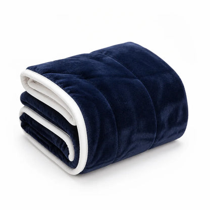 Thick Multi-Layered Coral Fleece And Flannel Blanket