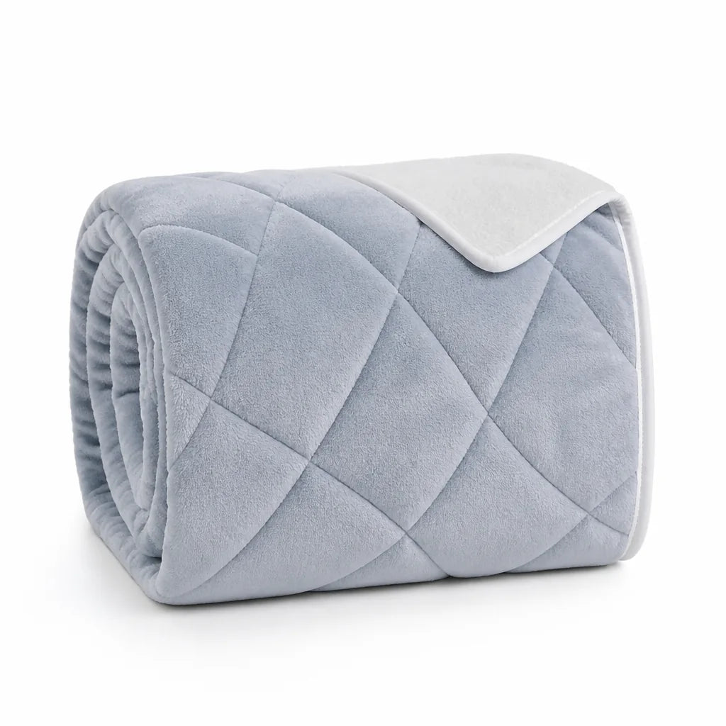 Thick Multi-Layered Coral Fleece And Flannel Blanket