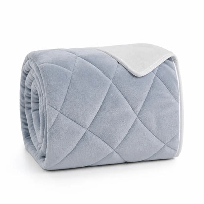 Thick Multi-Layered Coral Fleece And Flannel Blanket