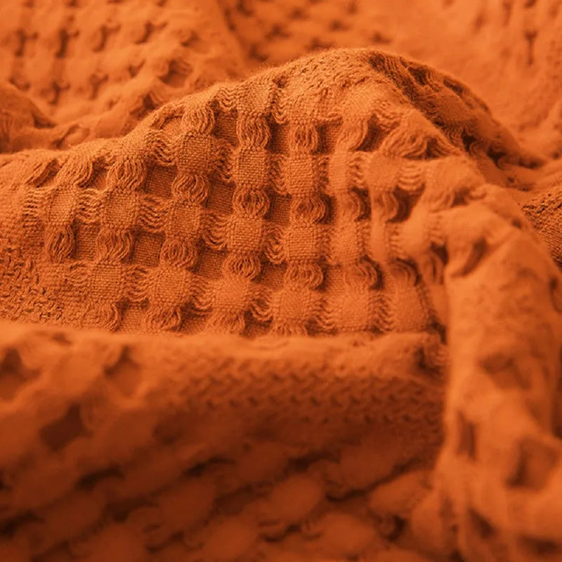 Throw Blanket 100% Cotton Muslin Plaid