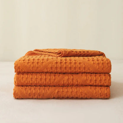 Throw Blanket 100% Cotton Muslin Plaid