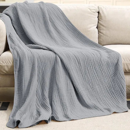 Throw Blanket Muslin Cotton Lightweight & Breathable