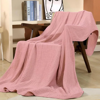 Throw Blanket Muslin Cotton Lightweight & Breathable