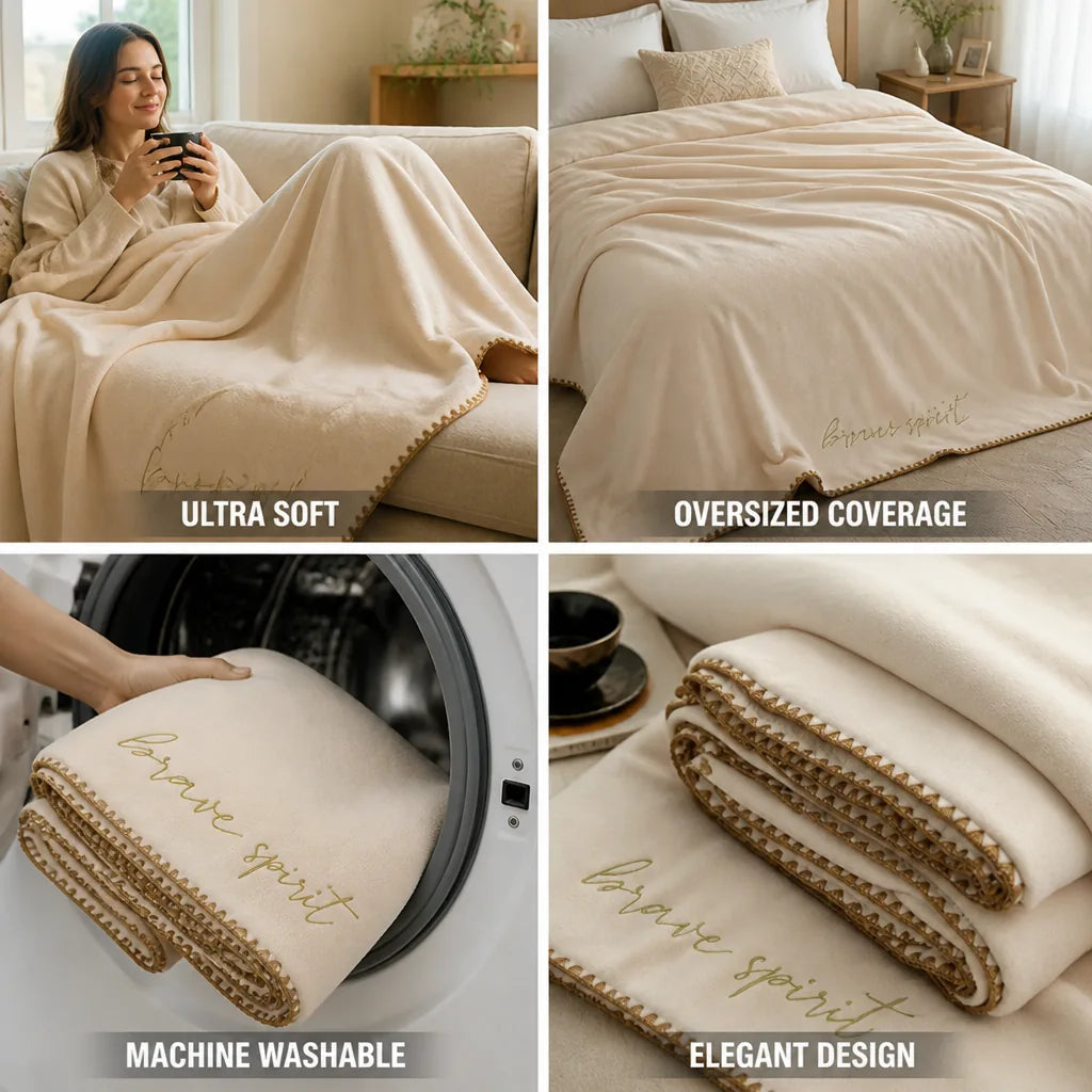 Throw Blanket Oversized Ultra Soft Machine Washable
