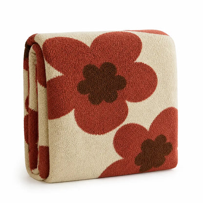 Throw Blanket Plush Polyester Floral Lightweight