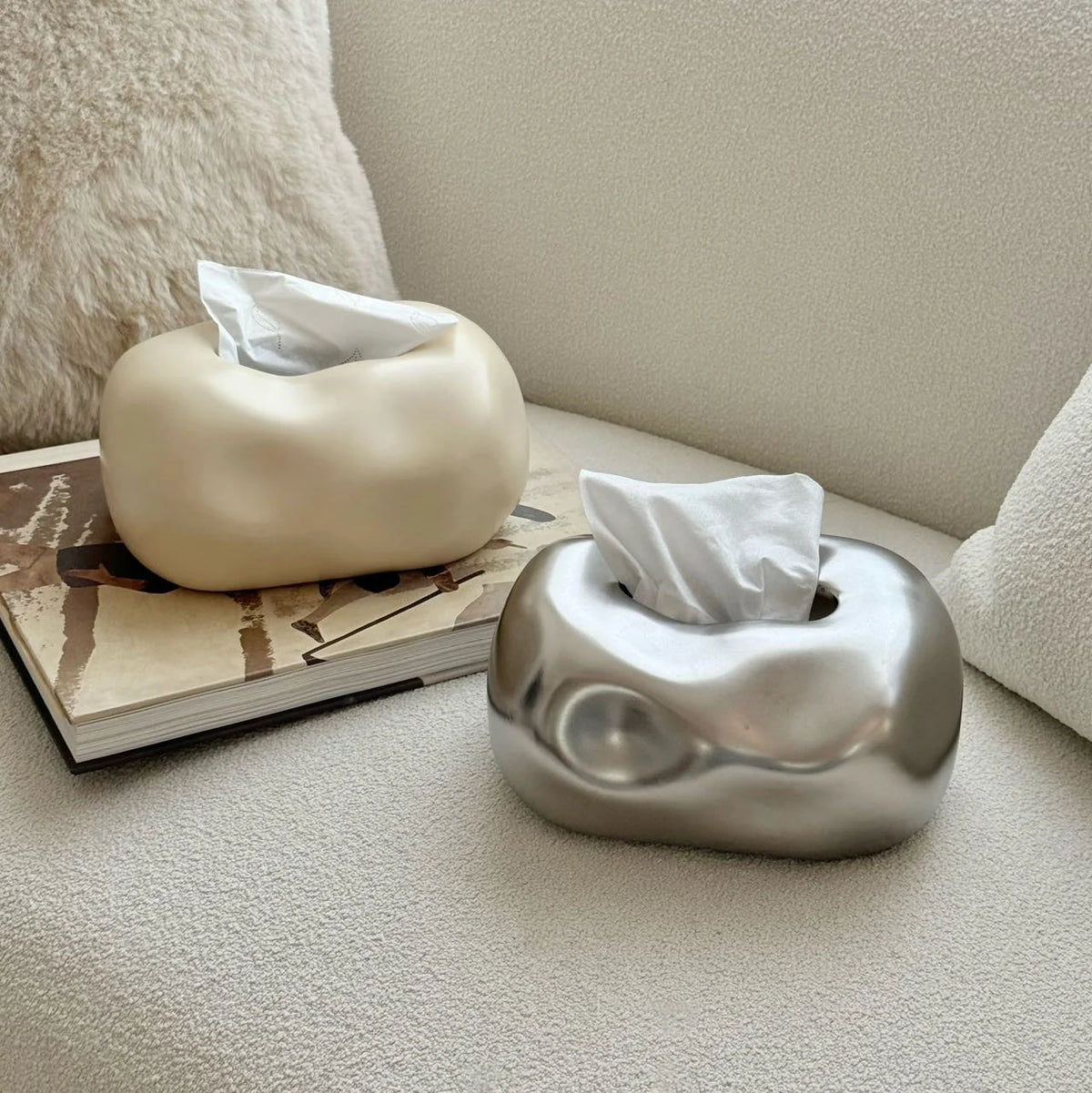 Tissue Box Cloud-Shaped Ceramic