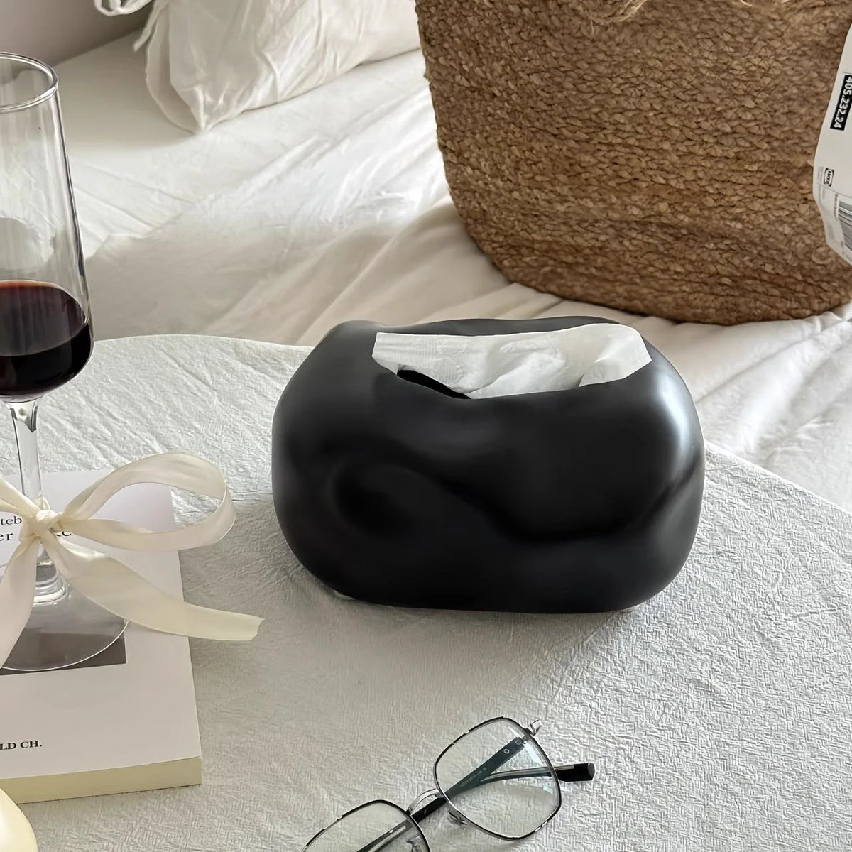 Tissue Box Holder Modern Abstract Smooth Finish
