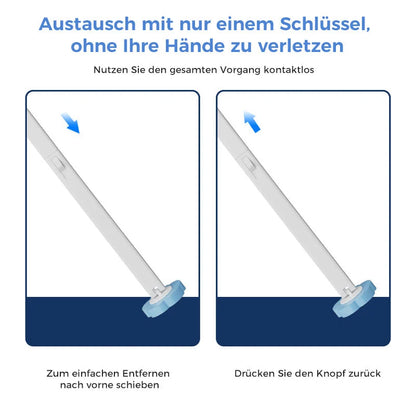 Toilet Brush Set Disposable Heads Push-Button Eighteen Refills