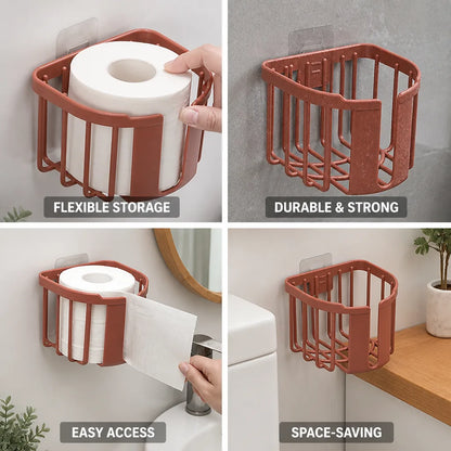 Toilet Paper Holder Hanging Space-Saving Durable PP