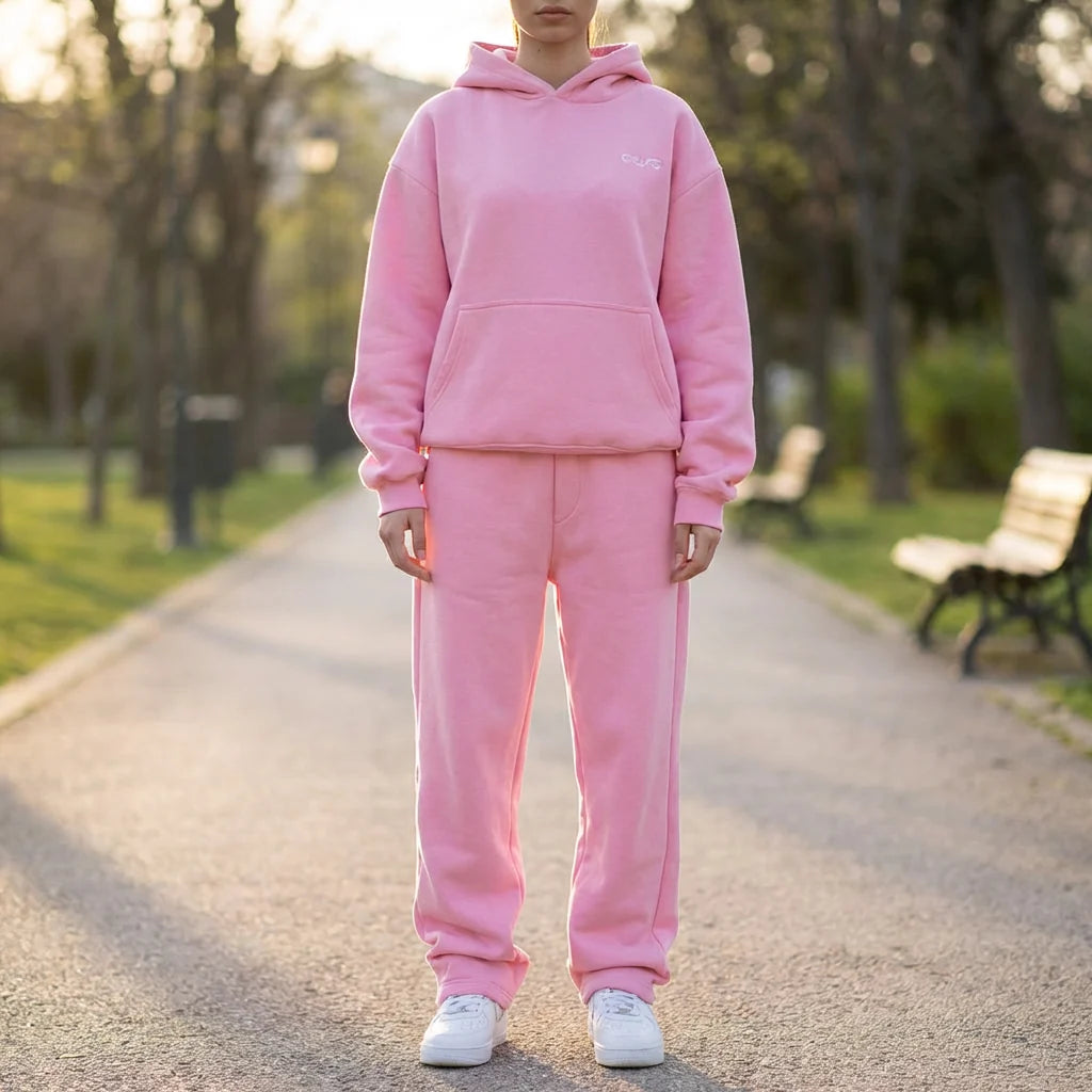 Tracksuit Set Unisex Matching Jacket & Pants Elastic Waistband