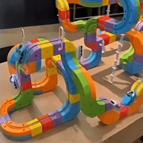 Train Building Set Modular 3D Track Rechargeable Train
