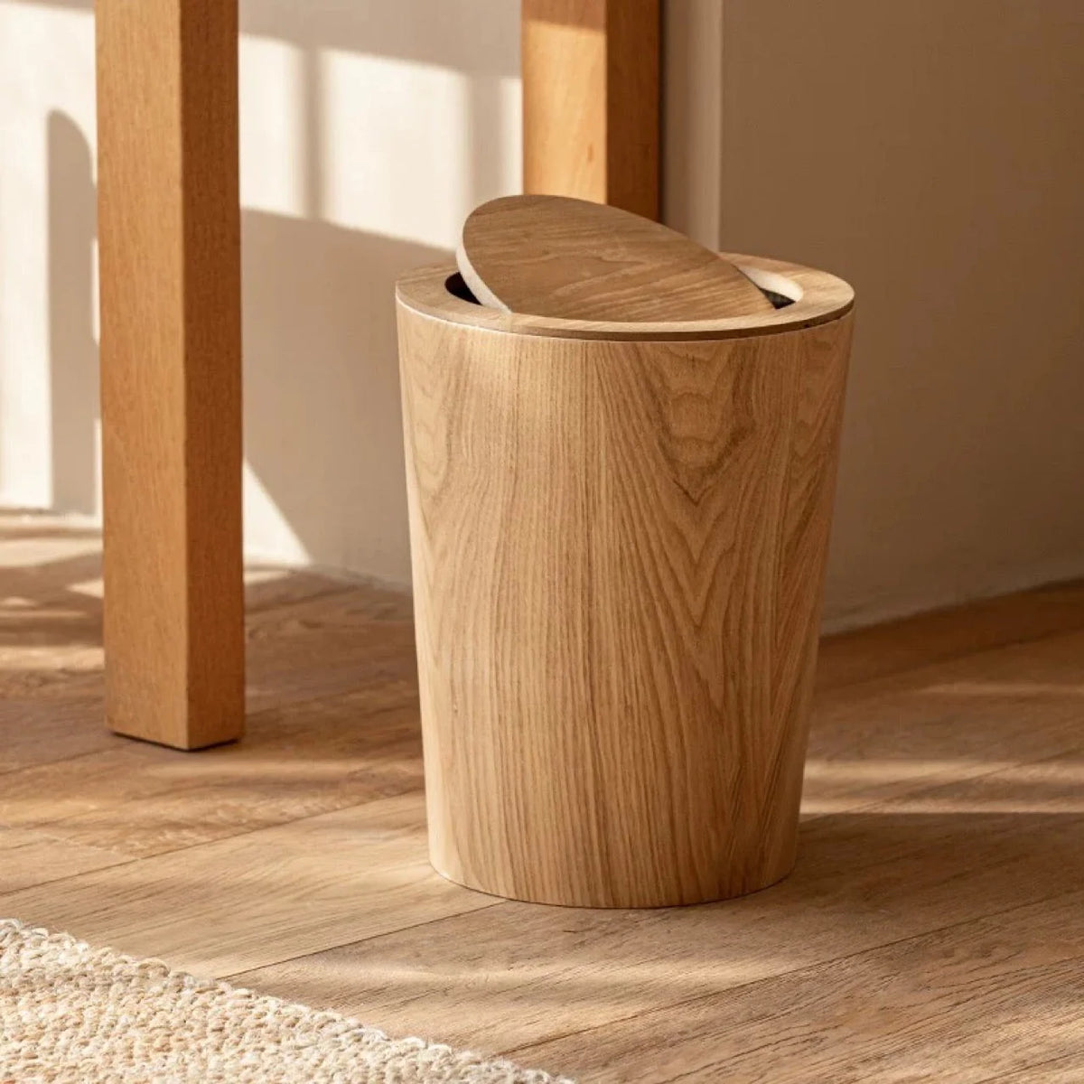 Trash Can 360 Degree Swing Lid Concealed Bag Holder