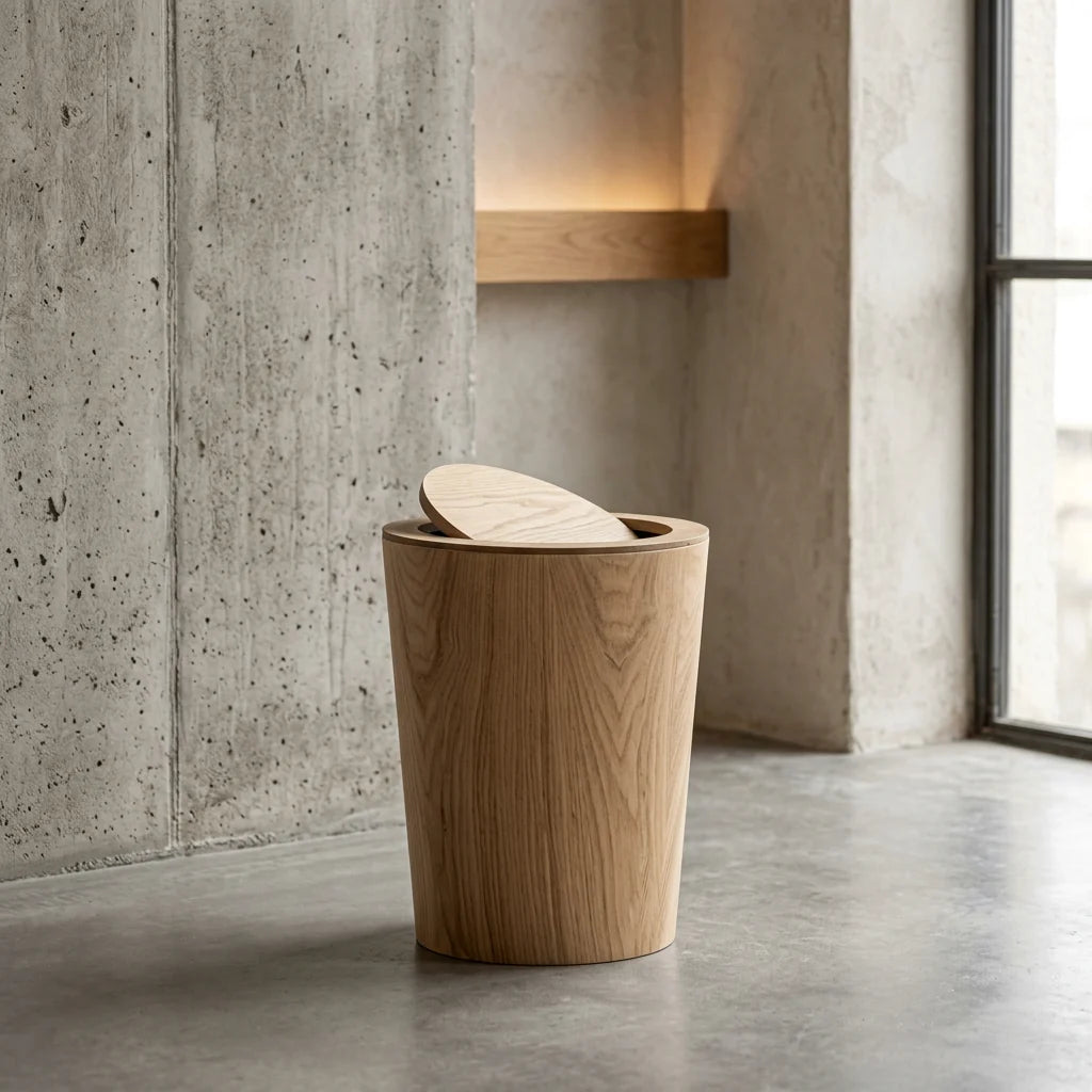 Trash Can 360 Degree Swing Lid Concealed Bag Holder