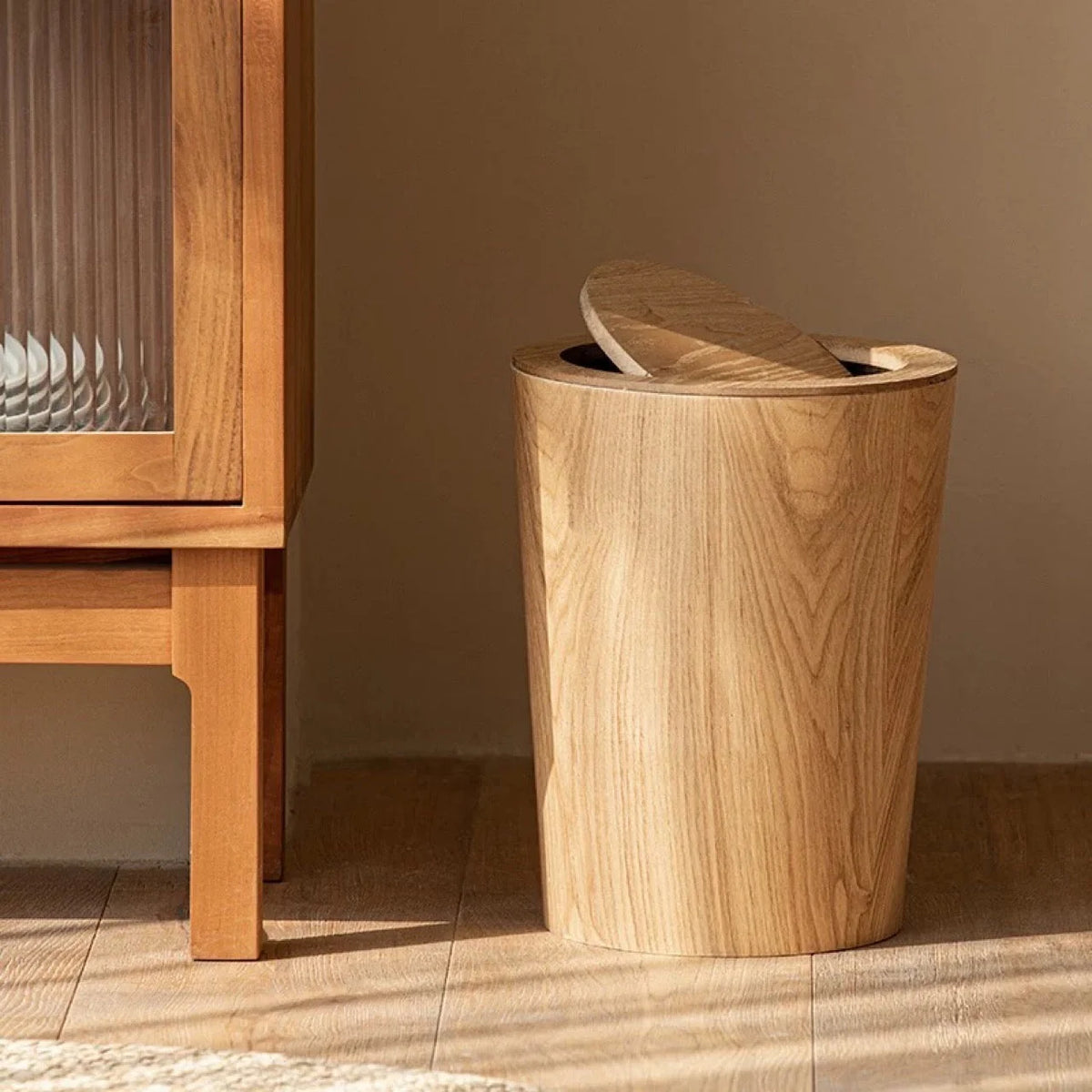 Trash Can 360 Degree Swing Lid Concealed Bag Holder