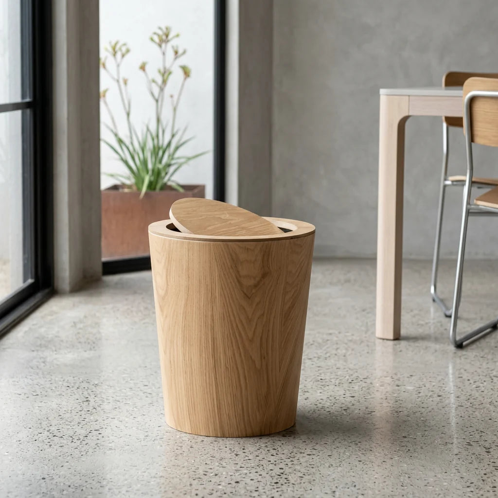 Trash Can 360 Degree Swing Lid Concealed Bag Holder