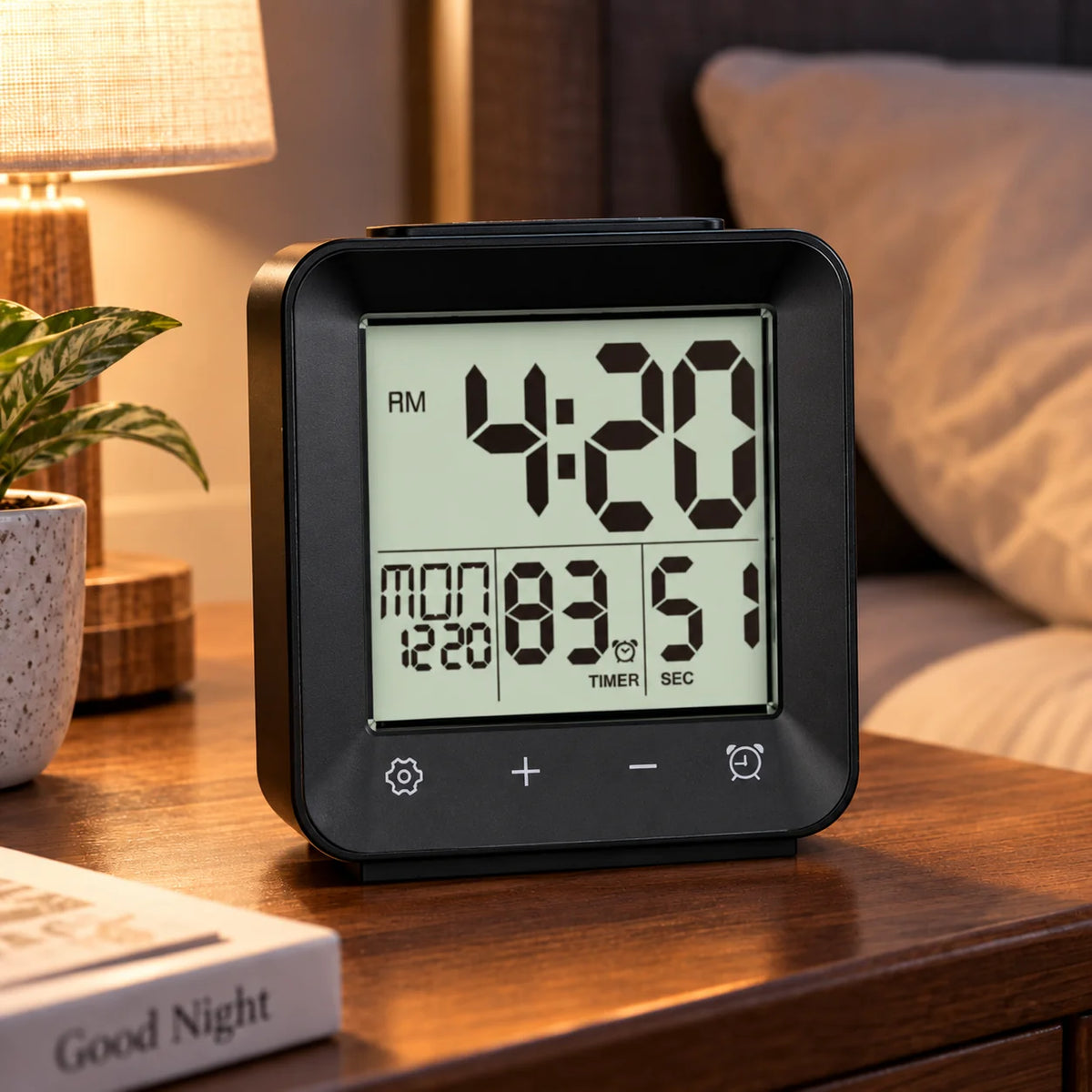 Travel Alarm Clock Atomic Sync Compact