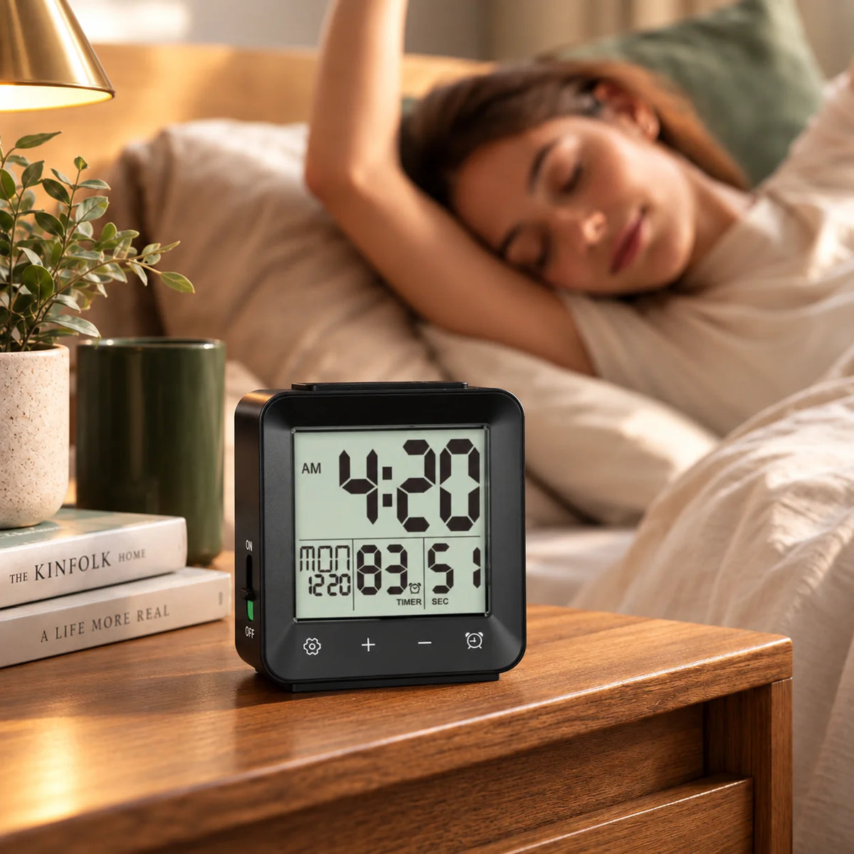 Travel Alarm Clock Atomic Sync Compact