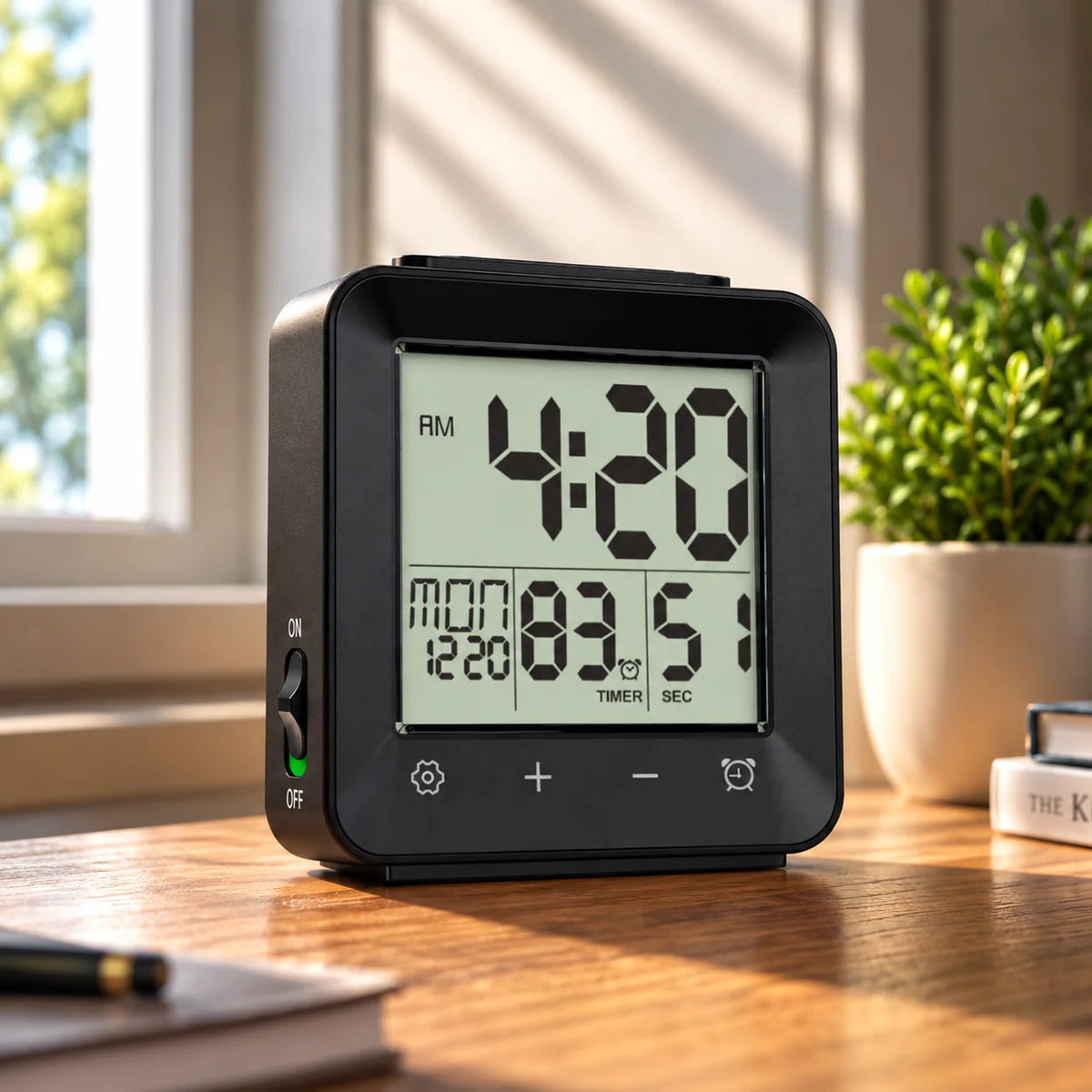 Travel Alarm Clock Atomic Sync Compact