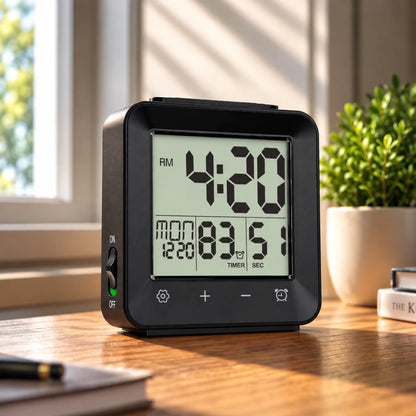Travel Alarm Clock Atomic Sync Compact