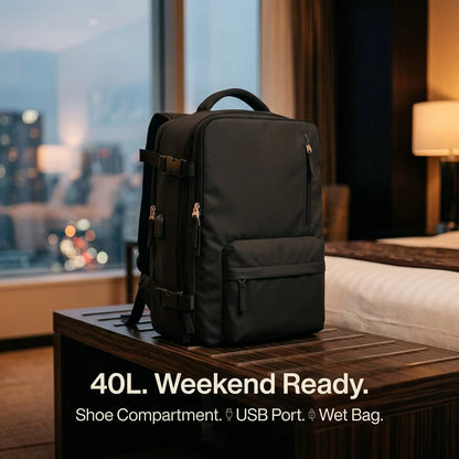 Travel Backpack 40 L Waterproof Fits 14 Inch Laptop