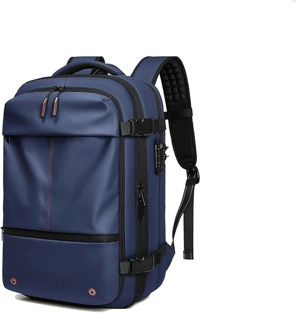 Travel Backpack Vacuum Valve Compression & Anti-Theft Lock