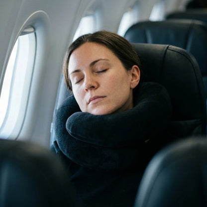 Travel Neck Pillow Adjustable Wrap-Style Microfleece & Microsuede