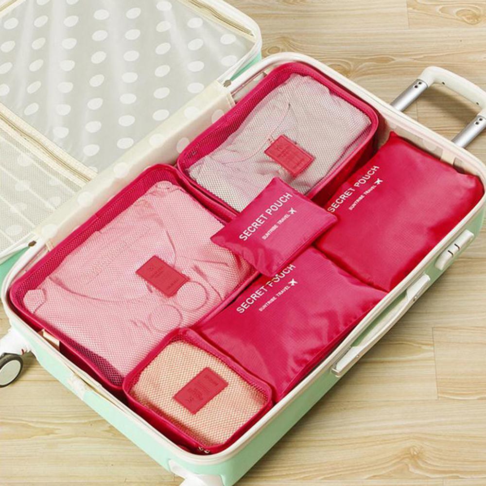 Travel Packing Cubes Water-Resistant Mesh Set of 6