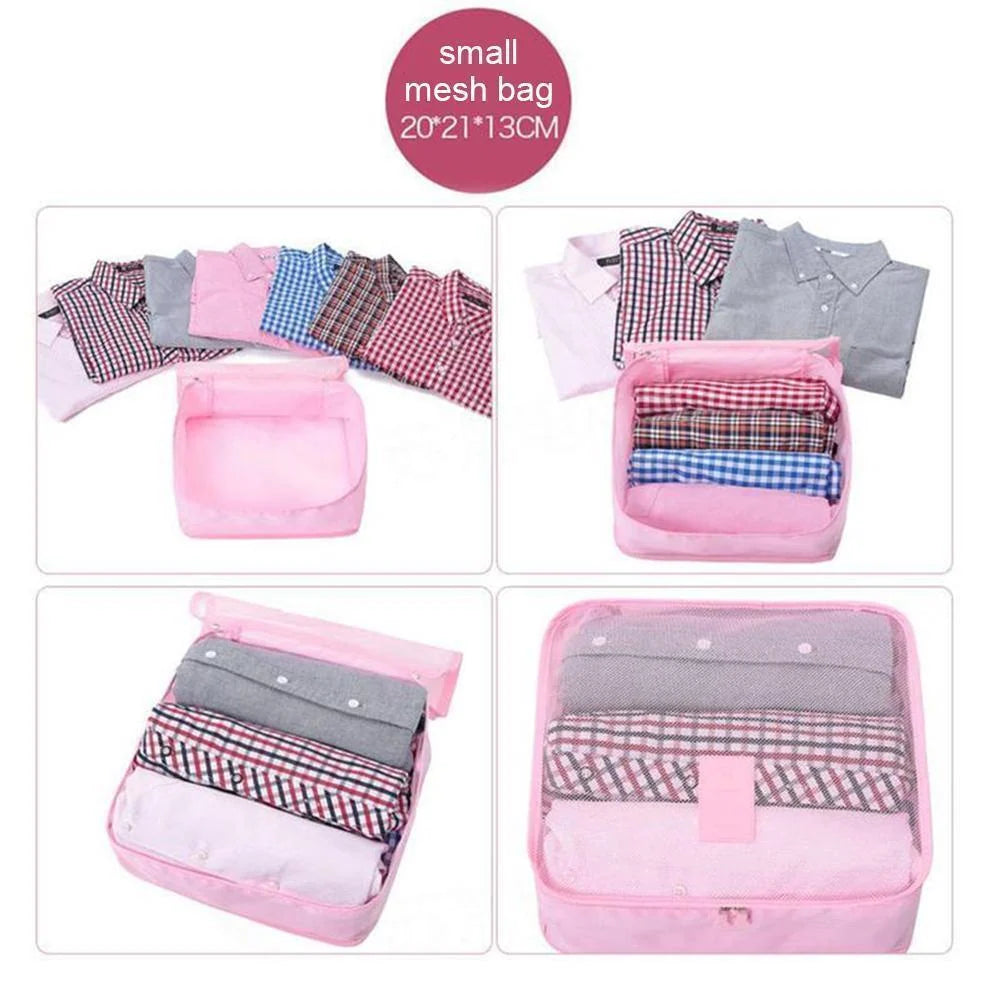 Travel Packing Cubes Water-Resistant Mesh Set of 6