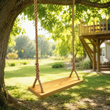 Tree Swing Seat Elm Wood With Hanging Kit