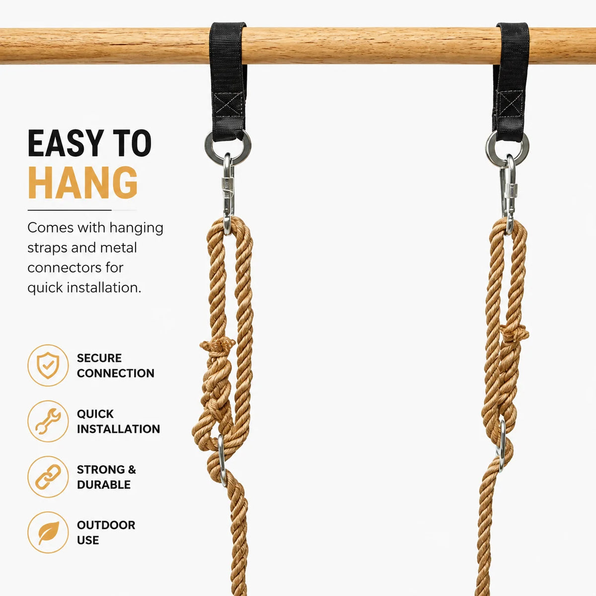 Tree Swing Seat Elm Wood With Hanging Kit
