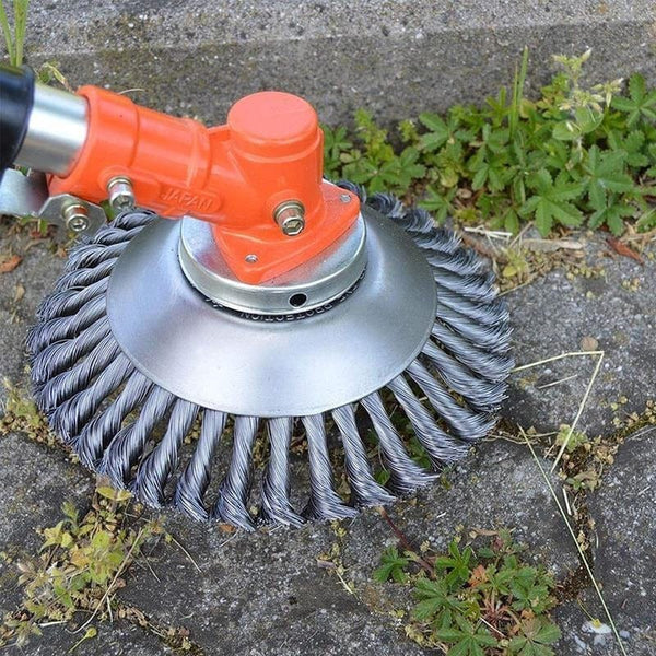 Trimmer Brush Head Twisted Carbon Steel Weed & Moss Clearing