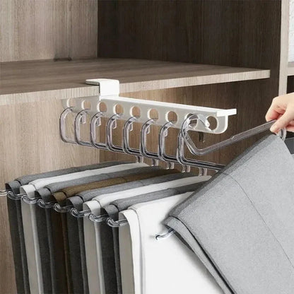 Trouser Hanger Retractable Space-Saving Adhesive Mounting