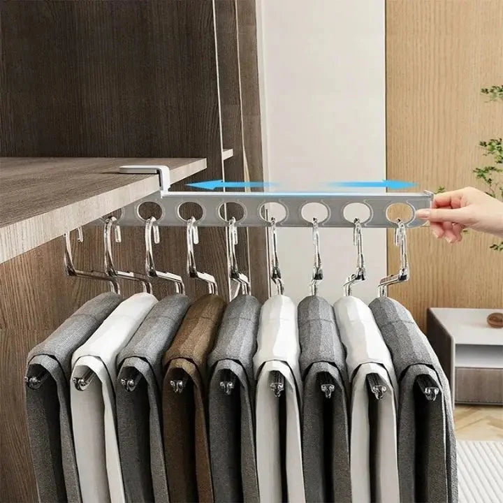Trouser Hanger Retractable Space-Saving Adhesive Mounting