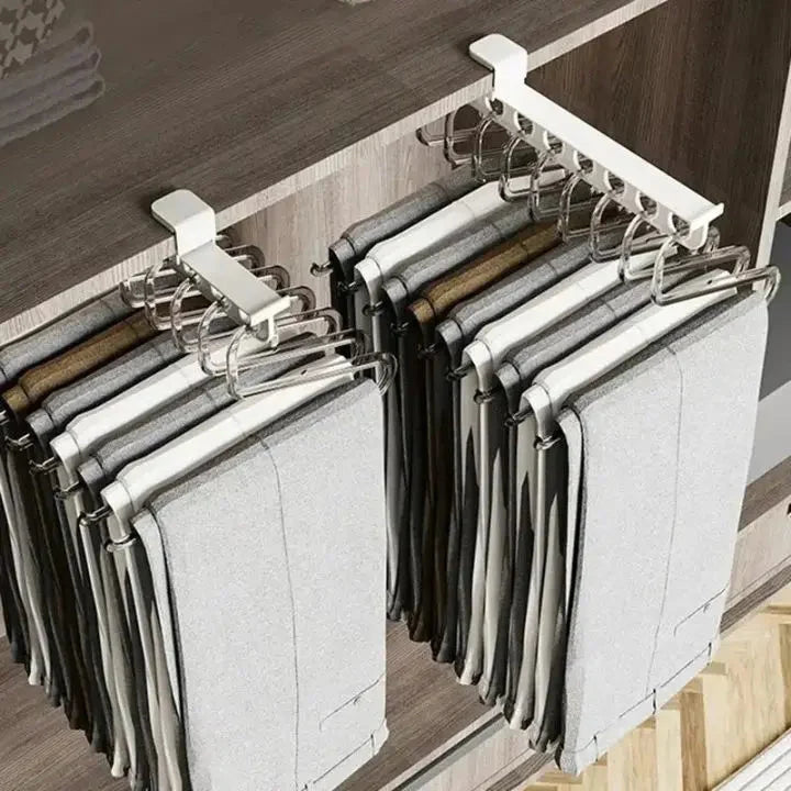 Trouser Hanger Retractable Space-Saving Adhesive Mounting