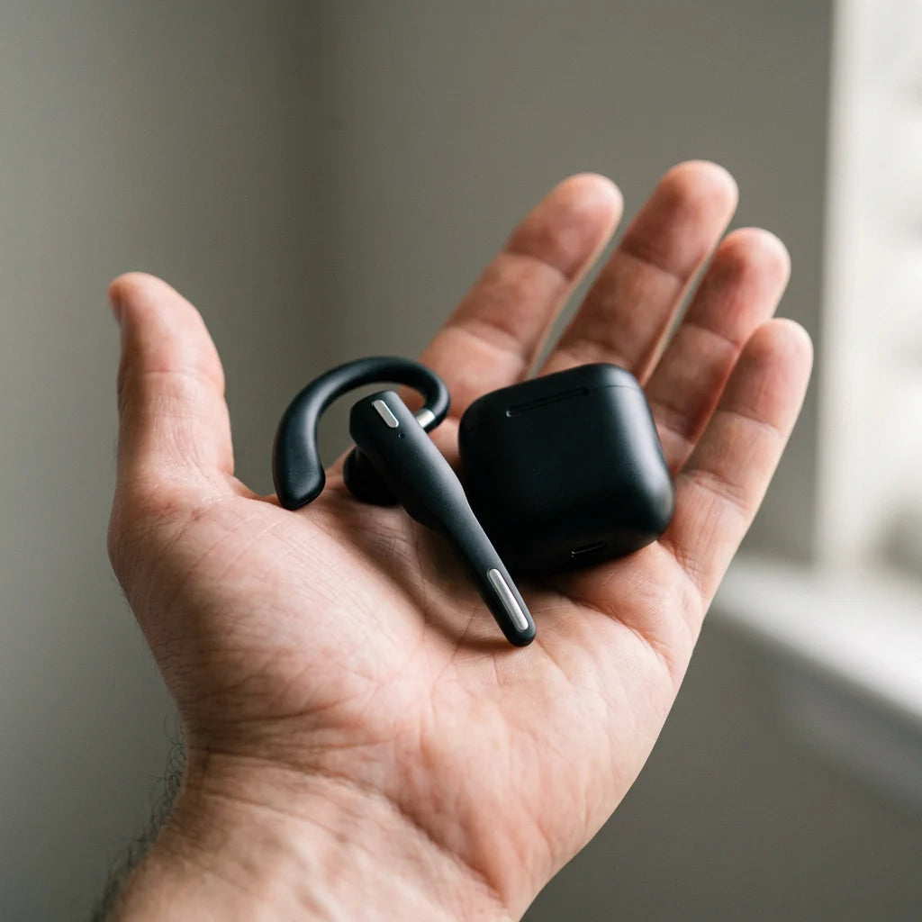 Trucker Bluetooth Headset Dual Mic Noise-Canceling 25-Hour Talk Time