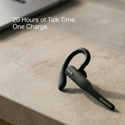 Trucker Bluetooth Headset Dual Mic Noise-Canceling 25-Hour Talk Time