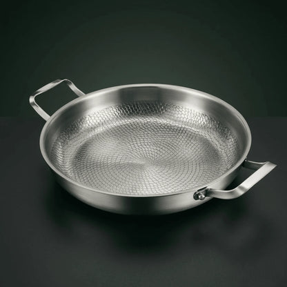 Two-Handle Pan Hammered Titanium Natural Non-Stick & Induction-Ready